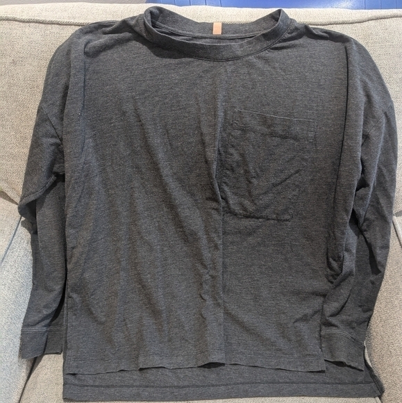 Lunya Restore Charcoal Gray Top - Picture 1 of 3